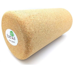 Iberia Yogablöcke Fascia Roller, masāžas rullītis, korķa muguras rullītis, 30 x 15 cm, 100% vegāns