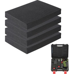 jxgzyy 4 Pack Pick and Pluck Foam Polyurethane Foam Cube Foam 400x300x50mm Precut Foam Case Liner Table Tool Foam Tool Foam for Tool Board