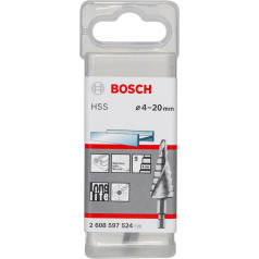 Bosch 2608597524 4/6/8/8/10/12/14/16/16/18/20 mm HSS pakāpiens ar 1/4 collas sešstūra urbjiem