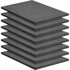 Polyurethan-Schaumstoffplatten, 40,6 x 30,5 x 3,8 cm, zuschneidbare Schaumstoffpolsterung für Koffer, Verpackung, Schaumstoff-Pads, Einsätze für Werkzeugkasten, Aufbewahrung, Bastelkamera, 5 Stück