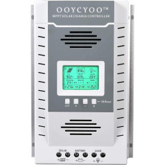 OOYCYOO MPPT lādēšanas kontrolieris 100A 12V/24V Auto 100A saules paneļu lādēšanas kontrolieris ar LCD displeju Max 100V svina skābes hermētiskam gēlam AGM ar litija mīklu