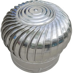 Jumta vēja turbīnas Cap Vent, Power Roof Ventilator kamīna skursteņa vāciņi Ventilators Turbine Ventilators Laikapstākļu izturīgs nav nepieciešama montāža skursteņa kamīna uzglabāšanas jumta ventilācijas atverēm (150mm / 5.9in)