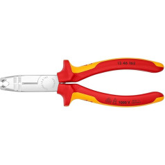 Knipex Abmantelungszange verchromt, isoliert mit Mehrkomponenten-Hüllen, VDE-geprüft 165 mm (SB-Karte/Blister) 13 46 165 SB