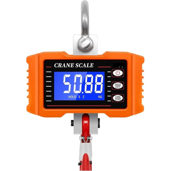 OUSIKA Industrielle Hängekranwaage, digitale Kranwaage, 500 kg/1000 lb, industrielle Hochleistungswaage, hochpräzise elektronische Hängewaage mit HD-Großbildschirm for landwirtschaftliche Betriebe, tr