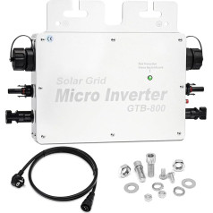 ARCELI Balkonkraftwerk 800 W Solar Grid Tie Inverter, IP65 Micro Inverter PV Inverter, WLAN monitor, (DC22V-60V) Saules invertors, maksimālā PV ieejas jauda 2 x 500 W, MPPT/4 saules interfeisi