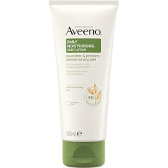 Aveeno Ikdienas mitrinošs ķermeņa losjons (1 x 100 ml), barojošs dušas losjons normālai un sausai ādai, bez ziepēm, viegli aromatizēts un vegānisks*, ar nomierinošu triju auzu prebiotiku kompleksu.