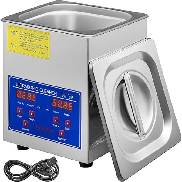 BananaB JPS-20A Ultrasonic Cleaner, 3L tīrīšanas ierīce, ultraskaņas ierīce, ultraskaņas tīrīšanas ierīce ar sildīšanu, digitālais taimeris brilles, juvelierizstrādājumi, viltus zobi, monētas utt.