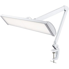 ‎Neatfi Neatfi 3500 Lumen Ultra LED Touch Control Workplace Light with Clamp, 45 W, 66 cm Wide Lamp, 5 Brightness Levels, 3 Light Modes, 540 SMD LEDs, Dimmable (CCT with Clamp, White)