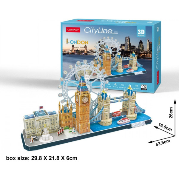 Puzzle 3d pilsētas līnija londona