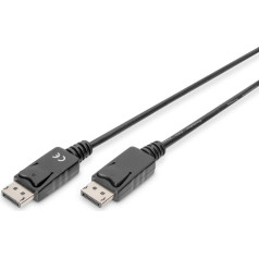 Кабель для подключения Displayport с защелками 1080p 60hz fhd тип dp/dp m/m черный 5м