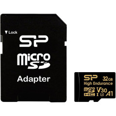 Microsdhc didelės ištvermės atminties kortelė 32gb v30 uhs-1 u3 a1 24/7 + microsd-sd adapteris