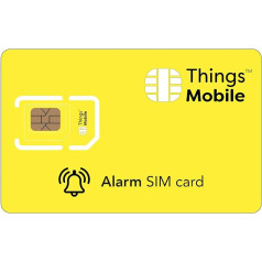 SIM karte signalizācijas un aizsardzības pret zādzībām - Things Mobile - ar pasaules tīkla pārklājumu un vairāku pakalpojumu sniedzēju tīklu GSM/2G/3G/4G. Nav fiksētu izmaksu un nav derīguma termiņa beigām. Komplektā iekļauts 60 € kred