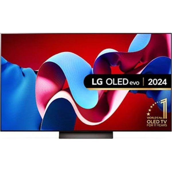 LG OLED65C4 OLED televizors 164 cm 4K UHD Smart TV 2024 melns un brūns