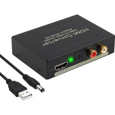 PROZOR 4K HDMI audio pārveidotājs 4K HDMI uz optisko Spdif Toslink pārveidotājs + HDMI videoadapteris Splitter DAC HD Digital uz Stereo R/L audio sadalītājs PS3 PS4 Blu-ray DVD atskaņotājam