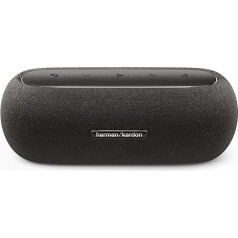 Harman Kardon Luna Bluetooth Box melnā krāsā - pārnēsājams ūdensnecaurlaidīgs Bluetooth skaļrunis - līdz 12 stundu akumulatora darbības laiks