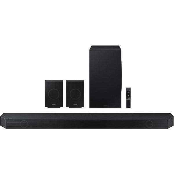 SAMSUNG HW-Q990D Soundbar 11.1.4 ch ar Dolby Sound, apkārtējās skaņas paplašināšanu, adaptīvo skaņu, bezvadu zemfrekvences skaļruni, 2024