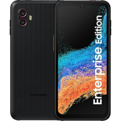 Samsung Galaxy Xcover6 Pro Enterprise Edition, izturīgs 6,6 collu Android viedtālrunis, 128 GB, 4050 mAh akumulators, biznesa mobilais tālrunis, aizsargāts pret ūdeni, viedtālrunis bez līguma, melns