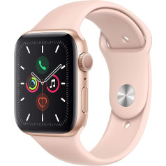 Apple Watch Series 5 (GPS, 44MM) Alumīnija vāciņš ar zelta smilškrāsas sporta aproci (Bendra)