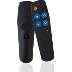 XPJBKC Universal Remote Control, Universal Seniors Remote Control TV, Remote Control TV with Large Button, Remote Control Universal Works for TV and Cable IR Devices, Black