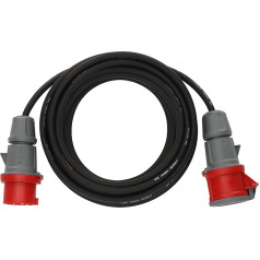 Brennenstuhl Professional CEE Verlängerungskabel IP44 (10m Kabel, H07RN-F 5G1,5, 5 polig mit CEE Stecker und Kupplung, für den Außenbereich IP44, Made in Germany) schwarz