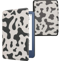 kwmobile Flip Case saderīgs ar Amazon Kindle (2022) Case - eReader Case - Cow Pattern Black White