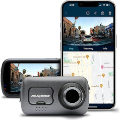 Nextbase 622GW Dash Cam Full 4K 30 fps, WiFi, GPS, Bluetooth, iebūvēta Alexa, HD video, automašīnas paneļa kamera, ierakstīšana no priekšpuses, 140° skata leņķis, iekļauts stiprinājums, auto barošanas kabelis