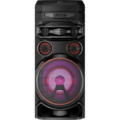 LG XBOOM RNC7 trīsvirzienu skaņas sistēma ar 5 skaļruņiem (Dolby Audio, karaoke un DJ funkcijas, apgaismojums), melna [2023. gada modelis]