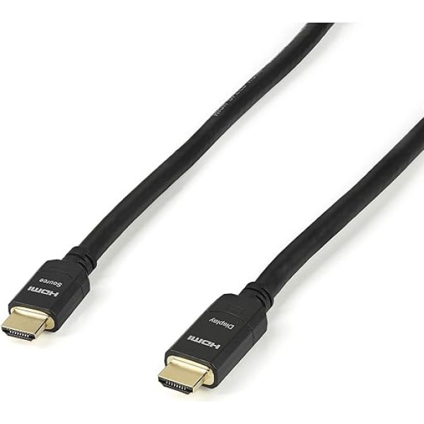 StarTech.com 20 m aktīvais HDMI kabelis - 4K ātrgaitas HDMI kabelis ar Ethernet - CL2 klases sienu instalācijai - 4K 30 Hz video - HDMI 1.4 kabelis - HDMI monitoram, projektoram, televizoram, displejam (HDMM20MA)