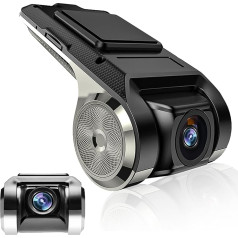 Hikity Car DVR Dashcam Mini Auto kamera 170° platleņķa Auto kamera USB Mini ierakstītājs Nakts versija Video ierakstītājs ar G-sensoru, cilpas ierakstīšana, autostāvvietas uzraudzība Android automašīnas radio Car Cam