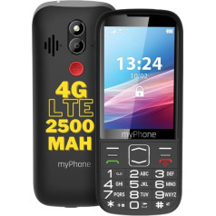 myPhone Halo 4 LTE pogas tālrunis senioriem bez līguma, Dual SIM, lielas pogas un 3,5 collu displejs, milzīga 2500 mAh baterija ar vienu uzlādi līdz 16 dienām + SOS poga