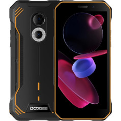 DOOGEE Android 12 āra viedtālrunis bez līguma S51, astoņkodolu 4GB + 64GB, Dual SIM + SD (3 karšu slots), IP68 izturīgs ūdensizturīgs mobilais tālrunis, 6,0 collu HD+ Gorilla Glass, 12MP Dual Camera NFC