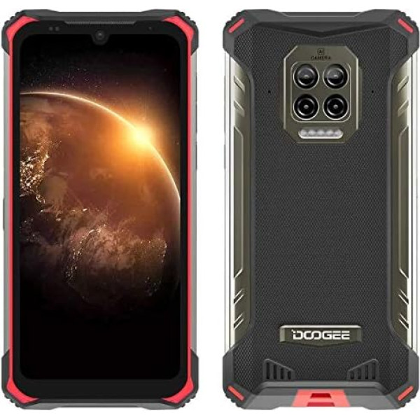 DOOGEE S86 āra viedtālrunis bez līguma, 8500 mAh akumulators, Helio P60 6GB + 128GB, IP68 un IP69K ūdensizturīgs mobilais tālrunis, 2W skaļrunis, 16 MP četrkameru, 6,1 collu Corning Gorilla Glass NFC, 4 LED diodes