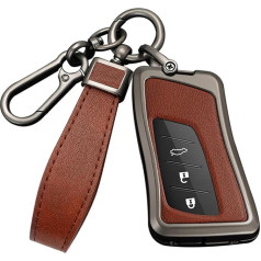 HIBEYO Intelligent Car Key Case Fits Lexus Protective Key Case Cover for Lexus ES200 ES250 ES250 ES260 ES300h ES350 UX250h UX2600 RX450h Remote Control Key Box Black Brown