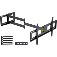 FORGING MOUNT TV sienas stiprinājums ar 1090 mm garu, grozāmu, slīpo TV stiprinājumu 50-90 collu plakaniem un izliektiem televizoriem vai monitoriem līdz 50 kg, maksimālais VESA 800 x 400 mm