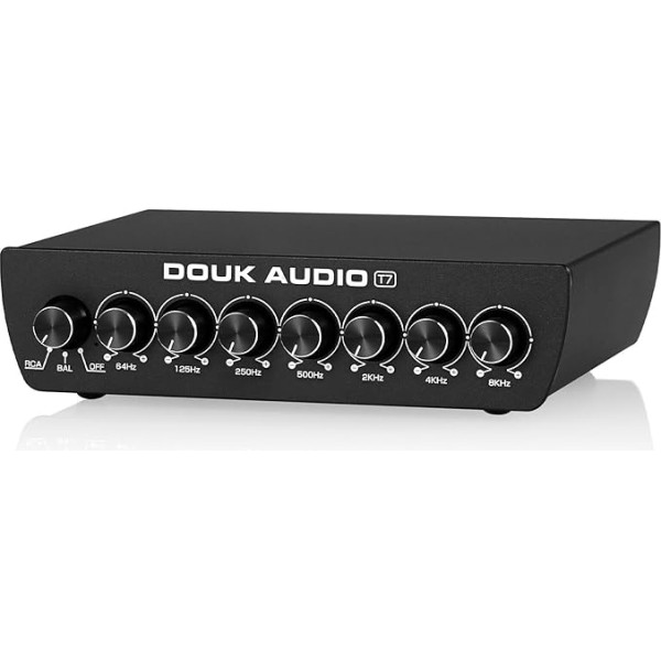 Douk Audio T7 7 joslu ekvalaizers, sabalansēts XLR/RCA priekšpastiprinātājs mājas pastiprinātājam