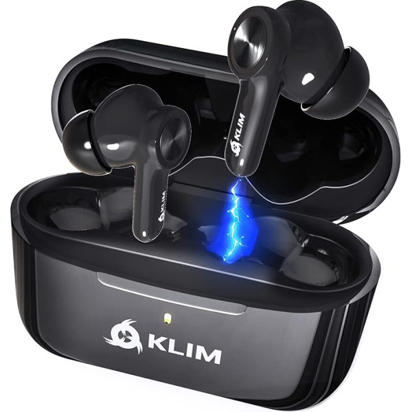 KLIM Pods V2 - NEU 2024 - Bluetooth 5.3 austiņas ausīs - Augsta skaņas kvalitāte - ANC - Hervorragende Isolierung - Leihte und schnelle Kopplung - Lang anhaltende Batterie 24 h (Vispārīgi lietojams)