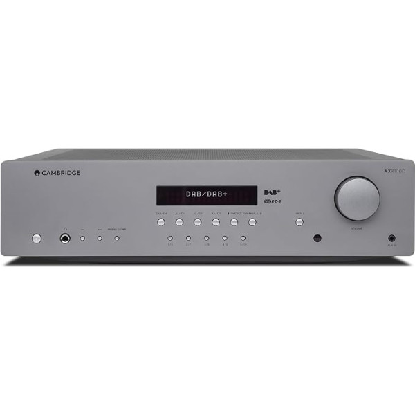 Cambridge Audio AXR100D - 100 vatu stereo pastiprinātājs ar iebūvētu Phono priekšpastiprinātāju, Bluetooth un DAB/FM