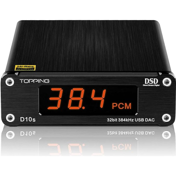 Topping D10s Mini USB DAC ES9038Q2M XMOS XU208 PCM384kHz DSD256 natīvais audio pastiprinātājs dekodētājs melns