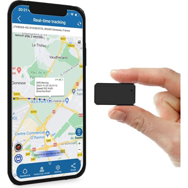 Winnes Mini GPS izsekošanas ierīce, tiešsaistes atrašanās vietas noteikšana, GPS izsekošanas ierīce automašīnai, magnētiska, ūdensizturīga, vairāki trauksmes signāli, piemērota automašīnām, velosipēdiem, kravas automašīnām, bērniem