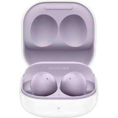 Samsung Galaxy Buds2 bezvadu austiņas, bezvadu austiņas, trokšņu slāpēšana (ANC), ilgstoša darbība ar akumulatoru, 3 mikrofoni, ar Araree Nukin caurspīdīgu vāciņu, lavandas krāsā (vācu versija) [Tikai Amazon]