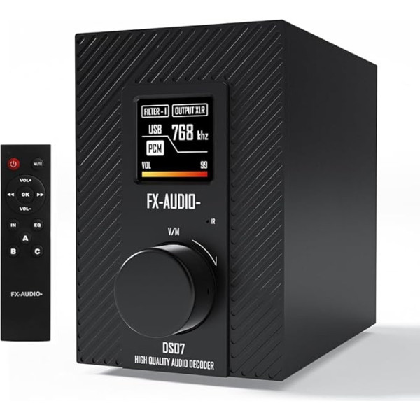 FX-Audio DS07 DAC - ES9068AS XU216 Bluetooth 5.1 HiFi pilnībā sabalansēts dekodētājs 32bit/768kHz DSD512 Native MQA ar tālvadības pulti