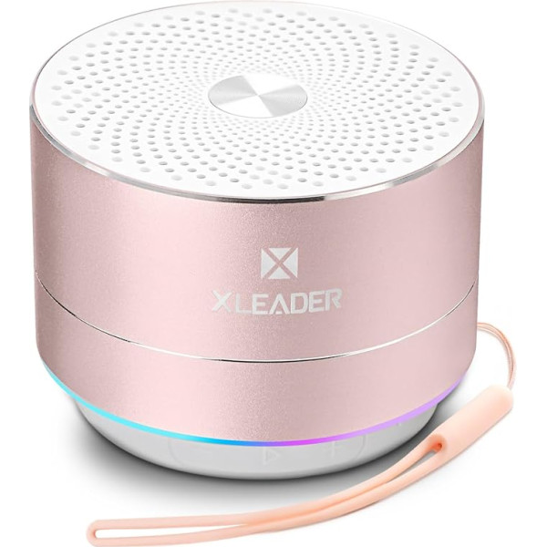 Xleader dušas Bluetooth skaļrunis, neliels mūzikas skaļrunis ar gaismas efektiem, IP67 ūdensizturīgs dušas skaļrunis, pārnēsājams Bluetooth skaļrunis ar siksniņu, piemērota dāvana meitenēm zēniem