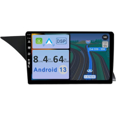 YUNTX [4GB + 64GB] Android 13 autoradio Mercedes-Benz GLK X204 (2012-2015)-2 DIN [Integrēts bezvadu CarPlay/Android Car/DSP/GPS]-9 collu IPS 2.5D kamera + MIC-DAB/Stūresrats