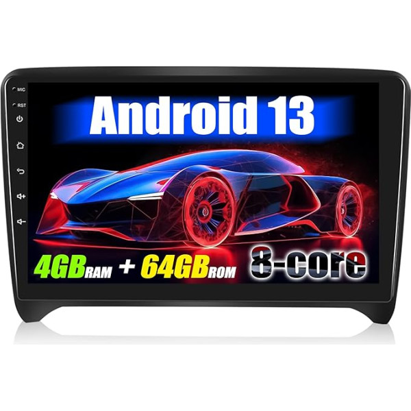 [8-core] SIXWIN 4+64G Android 13 Carplay Android auto radio Audi TT MK2 8J MK2 (2006-2012), 9 collu skārienjūtīgais ekrāns ar DSP GPS WiFi BT BT USB FM RDS Radio Mirror Link + 32 joslu ekvalaizers