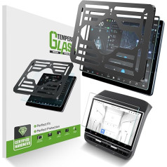 WEIPIN Navigācijas ekrāna aizsargstikls + aizmugurējā ekrāna aizsargstikls Tes-la Model 3 Highland 2024, rūdīta stikla ekrāna aizsargstikls Model 3 Highland aksesuāriem, piemērots ar automātiskās regulēšanas rīku