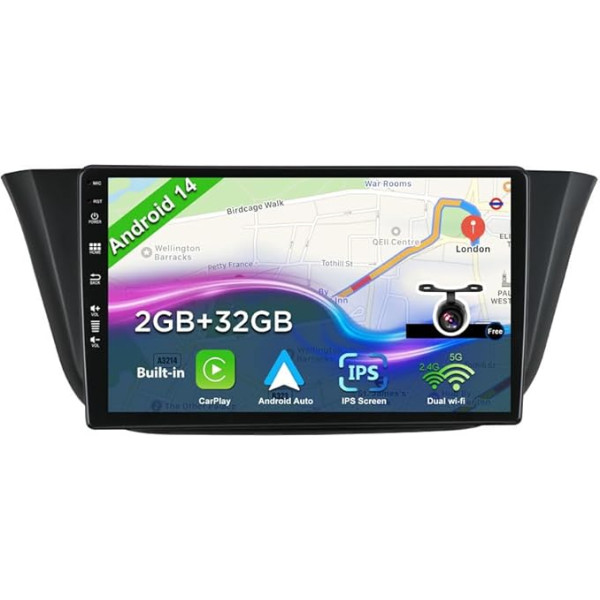 BXLIYER Android 13 auto radio priekš Iveco Daily VI (2014-2021) - atpakaļgaitas kamera - 2G + 32G - IPS 9 collu 2 DIN - DAB stūres vadība WiFi Carplay Android auto Bluetooth DSP