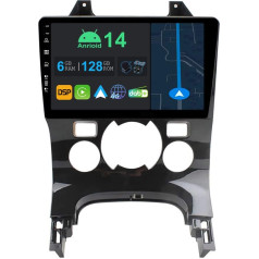 YUNTX 9 collu Android 14 auto radio ar satelītnavigāciju Peugeot 3008 5008 [2009-2018] | Octa Core | 6GB 128GB | Iebūvēts 4G LTE | CarPlay un Android Car | DSP | DAB | QLED | Dual Band WiFi | Bluetooth