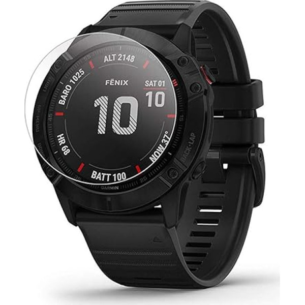 Disscool Garmin Fenix 6 / 6 Pro rūdīta stikla ekrāna aizsargstikls 0,33 mm biezumā ar īstu stiklu