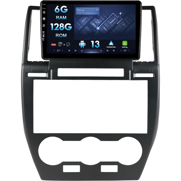 GPS navigācijas sistēma Land Rover Freelander 2 2007-2012 Android ar stūres vadības ierīci Carplay DSP WiFi BT BT 5.0 AUX FM DAB - 6G+128G