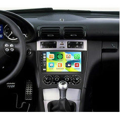 SIXWIN 2+64G Android 13 Carplay Android auto radio ar DSP Mercedes Benz C klasei W203 W209 C180 C200 2005-2009, 9 collu skārienjūtīgais ekrāns ar GPS WiFi WiFi BT USB FM RDS Radio Mirror Link + 32 joslu ekvalaizers